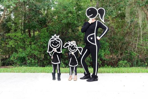 Stick Man Halloween Costume, Stick Figure Halloween Costume, Stick Man Costume, Inexpensive Halloween Costumes, Stick Figure Costume, Idea For Halloween, Halloween Everyday, Stick Man, Diy Crafts For Kids Easy