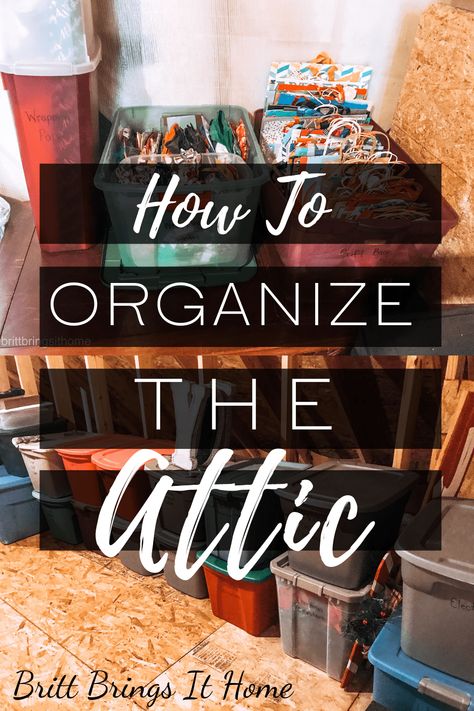 Attic Organization Ideas Attic Organization Ideas, Attic Storage Shelves, Attic Before And After, Attic Storage Organization, Pantry Organization Hacks, Gift Bag Organization, Attic Organization, Homemaker Schedule, Small House Organization