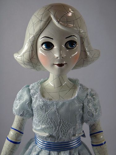 China Doll from Oz China Doll Aesthetic, Porcelain Doll Character Design, Porcelain Doll Drawing, Cracked Porcelain Doll, Porcelain Doll Face, Broken Porcelain Doll, Mermay 2024, Porcelain Doll Aesthetic, Shading Drawing