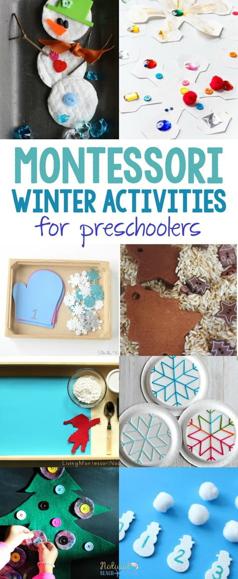 30+ Best Montessori Winter Activities for Preschool and Kindergarten, Montessori Winter Sensory Bins, Montessori Winter Themes, snowflake activities, penguins, the Arctic, Antarctica, Snow Activities, winter animal ideas #Montessori #Winteractivities #preschool Montessori Winter Activities, Winter Activities For Preschool, Winter Sensory Bin, Montessori Crafts, Kindergarten Montessori, Montessori Work, Winter Sensory, Preschool Winter, Winter Activities Preschool