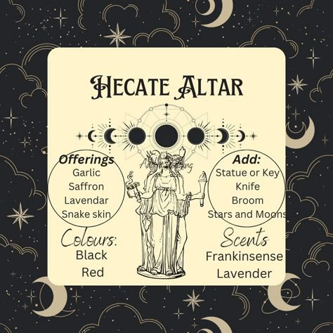 Lady Hekate, Hecate Altar, Lady Hecate, Goddess Hekate, Deity Work, Goddess Magick, Hecate Goddess, Goddess Symbols, Witch Rituals