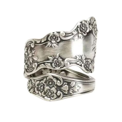 PRICES MAY VARY. Title: 925 silver sunflower spoon ring.. Product Type: Departments > Women > Jewelry > Rings > Statement Flower Wedding Ring, Sterling Silver Spoon Ring, Silver Spoon Ring, Birthday Gift Ring, Engraved Flower, Sterling Silver Spoons, Retro Ring, Spoon Ring, Spoon Rings