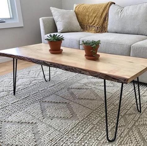 Hairpin Legs Coffee Table, Hairpin Legs Diy, Barnwood Coffee Table, Hairpin Leg Coffee Table, Hairpin Coffee Table, Stump Coffee Table, Apartment 2023, Nights With Friends, Diy Hairpin