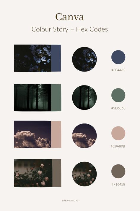 Canva color palettes with hex codes for easy color matching and creating beautiful. #Dark_Academia_Color_Palette_Hex_Codes #Instagram_Color_Palette_Theme #Dark_Academia_Branding #Dark_Academia_Colour_Palette Color Palette Space Theme, Dark Academia Hex Codes, Canva Color Palette Codes Dark, Dark Academia Color Palette Hex Codes, Dark Academia Branding, Dark Academia Colour Palette, Dark Academia Palette, Dark Neutral Color Palette, Colour Palette With Hex Codes