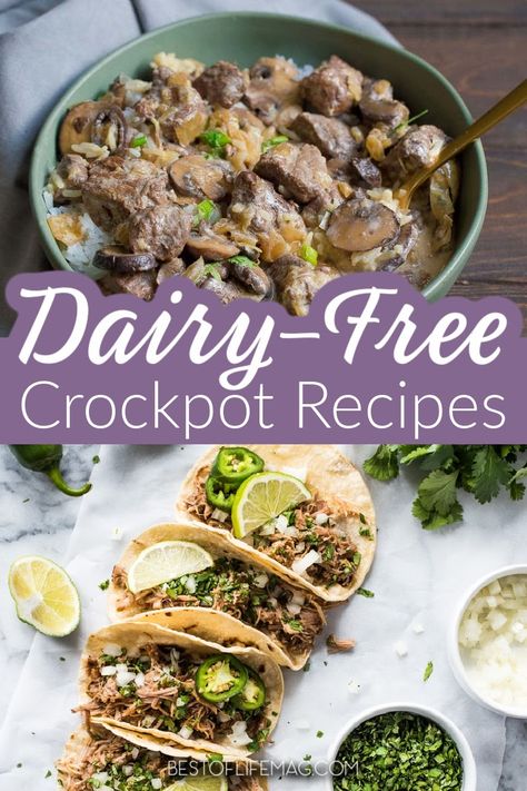 Non Dairy Dinner Recipes, Dairy Free Crockpot Recipes, Non Dairy Dinner, Dairy Free Crockpot Meals, Crockpot Dairy Free, Chicken Recipes Dairy Free, Recipes Using Bananas, Dairy Free Recipes Dinner, Dairy Free Low Carb