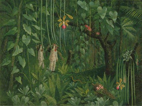 Tropical Forest Painting, Gin Garden, Aberdeen Art Gallery, Jungle Painting, Forest Plants, Jungle Art, British Artists, Tropical Forest, Art Uk