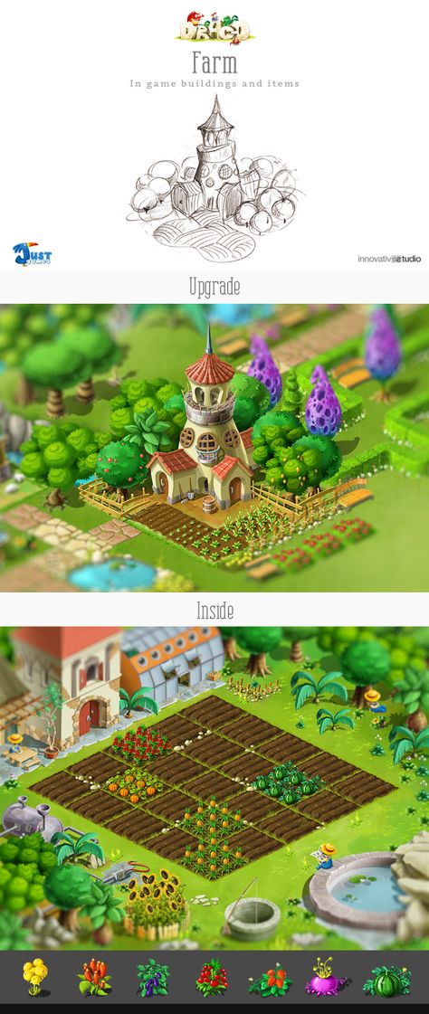 Farm: In game buildings and items on Behance Paint Games, Farm Games, 2d Game Art, Isometric Art, Isometric Design, Pixel Art Games, Game Props, Isometric Illustration, Mobile Art