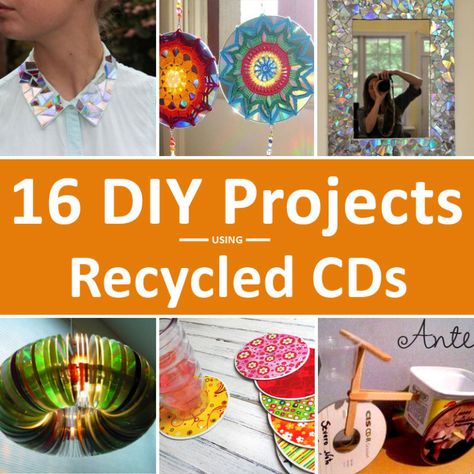 16 DIY CD Craft Ideas Using Recycled CDs That Are Scratched Cd Coasters, Cd Craft Ideas, Dvd Crafts, Dvd Craft, Cd Recycling, Crafts With Cds, Cd Recycle, Recycled Cd Crafts, Easy Recycled Crafts