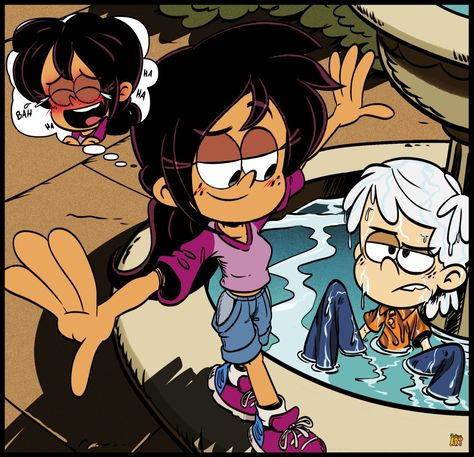 The Loud House Lola, Ronnie Anne, Lincoln Loud, Aphmau Fan Art, The Loud House Fanart, Cute Couple Comics, Loud House Characters, First Drawing, Anime Friendship