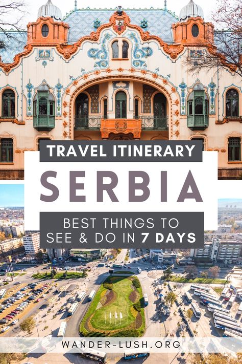 The perfect Serbia itinerary, featuring Belgrade, Novi Sad, Subotica and Tara National Park. Includes transport details & travel tips. #Serbia #Balkans | Where to go in Serbia | Serbia travel | Serbia guide | Travel Serbia Serbia Travel Itinerary, Serbia Bucket List, Roadtrip Europa, Balkan Travel, Serbia Travel, Balkans Travel, Eastern Europe Travel, Belgrade Serbia, Voyage Europe