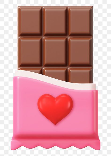 Chocolate Bar Illustration, Chocolate Png, Chocolate Bar Design, Food 3d, 3d Chocolate, Chocolate Showpiece, Heart Chocolate, Cmf Design, Social Media Advertising Design