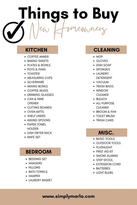 SHOPPING FOR A NEW HOME OR APARTMENT? CONGRATULATIONS!! CHECK OUT THIS HOUSEHOLD ESSENTIALS SHOPPING LIST FOR YOUR FIRST HOME! THIS IS A FREE PRINTABLE SO YOU DO NOT FORGET ANYTHING WHILE SHOPPING FOR YOUR NEW HOME! WE MADE SURE TO INCLUDE ALL OF YOUR ESSENTIALS INCLUDING CLEANING SUPPLIES. I HOPE YOU ENJOY:) #BASICHOUSEHOLDESSENTIALLIST #SHOPPINGLIST #PRINTABLE #CLEANINGSUPPLIES #HOUSEWARMINGGIFT #NEWHOME #FIRSTAPARTMENT #FIRSTHOME #HOMEESSENTIALS Household Essentials List, Shopping List For New Home, First Home Essentials, Tips For Moving Out, Homeowner Checklist, Should I Buy It, First Home Checklist, New Home Essentials, House Checklist