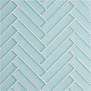 Glass Tiles | Glass Floor & Wall Tiles for Kitchen & Bathroom Herringbone Tile Bathroom, Light Blue Tile, Farmhouse Bathrooms, Herringbone Tile Floors, Herringbone Mosaic Tile, Sky House, Mandarin Stone, White Kitchen Tiles, Mosaic Texture