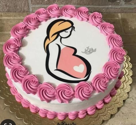 Pregnant Cake Design, Pregnancy Cake Ideas, Mom To Be Cake Design, Ideas Aniversario, Pregnant Cake, Bento Cakes, Elegant Birthday Cakes, Simple Cake Designs, Birthday Cakes For Women