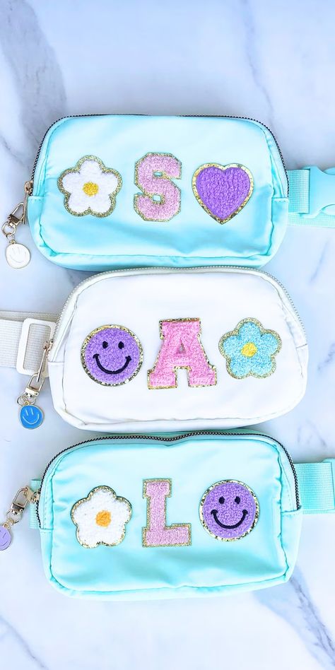 Bag With Patches, Patch Bag, 7th Birthday Party Ideas, Preppy Gifts, Toddler Christmas Gifts, Chenille Patch, Toddler Bag, Patch Hat, Stoney Clover