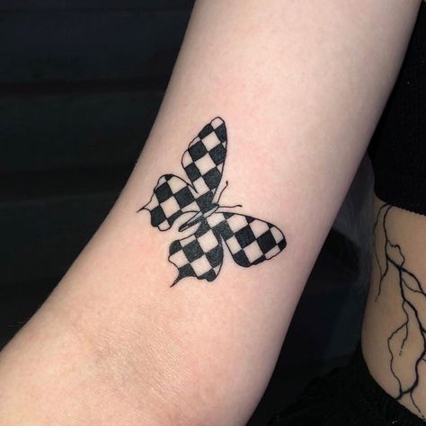 Checkerboard Tattoo, Checkered Tattoo, Checkered Board, Black Tattoo Cover Up, Tattoo Ideas Female, Tattoo Cover-up, Pretty Tattoos, Black Tattoos, Body Art Tattoos