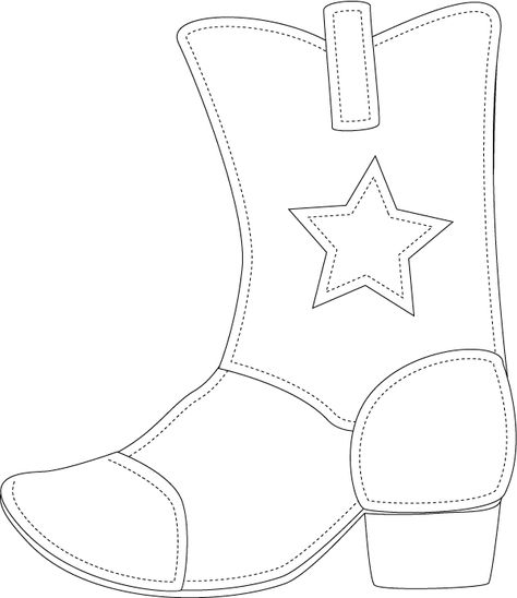 Texas diy boot Cowboy Boot Template, Cowboy Quilt, Owl Bag, Wilde Westen, Western Parties, Cowboy Theme, Applique Templates, Cowgirl Party, Cowboy Party