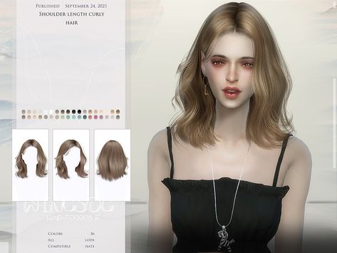 Sims 4 Cc Hair Shoulder Length, Sims 4 Cc Short Fluffy Hair, Sims 4 Mods Hairstyles Women, Wingssims Hair Cc, Sims4 Short Hair Cc, Sims 4 Shoulder Length Hair, Sims 4 Shaggy Hair Cc, Sims 4 Wings Hair, Sims 4 Cc Messy Hair