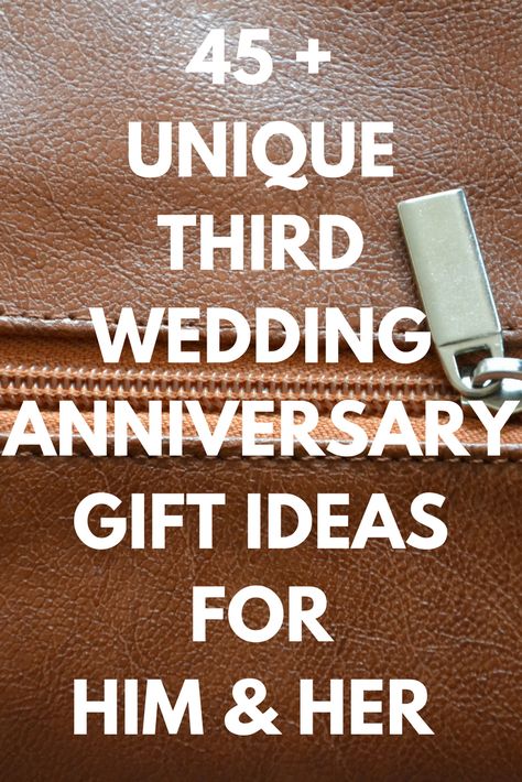 Find the best third wedding anniversary gifts ideas for your husband or wife today. Plus fun and unique leather anniversary presents your spouse will love. (Includes leather anniversary gifts for just him or her.) #thirdweddinganniversarygifts #leatheranniversarygiftsforhim #leatheranniversarygiftsforher #husband #wife #thirdyearofmarriagegifts #thirdanniversaryleathergiftsideas Three Year Wedding Anniversary Gift, Three Year Anniversary Gift, Leather Wedding Anniversary Gifts, Third Wedding Anniversary Gifts, 3 Year Wedding Anniversary, Anniversary Gifts Ideas, Anniversary Gift Ideas For Him, Wedding Anniversary Gift Ideas, Anniversary Ideas For Him