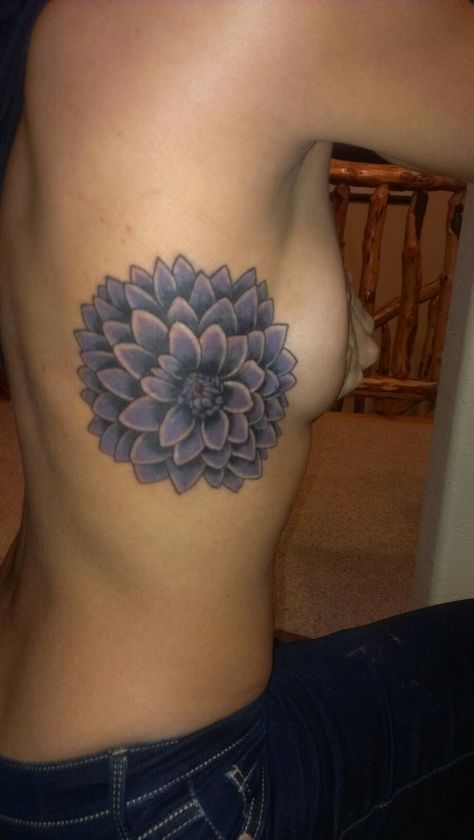 I did it!! Dahlia tattoo by Derek at Tahoe Tattoo Dec 2012 Amanda Fein Tahoe Tattoo, Dahlia Flower Tattoo, Dahlia Tattoos, Blue Dahlia Flower, Dahlia Flower Tattoos, Tattoo On Dark Skin, Hip Piercings, Joy Tattoo, Dahlia Tattoo