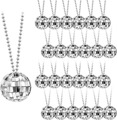 Amazon.com: 36 Pcs Mirror Disco Ball Costume Necklaces 70s Disco Party Necklaces 1.18 Inch Silver Disco Ball Necklaces for 60s 70s Disco Party Decorations Disco Party Favors Stage Game Accessories : Toys & Games 70s Disco Party Decorations, Disco Party Favors, Disco Ball Costume, Disco Necklace, Mirror Disco Ball, Silver Disco Ball, Ball Costume, 70s Disco Party, Disco Party Decorations