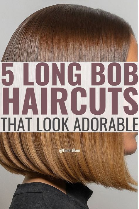 Whether you're contemplating a fresh look or simply seeking hair inspiration, navigating the world of long bob haircuts can be overwhelming. If you wish to find that perfect adorable long bob style that suits you best, this compilation is for you. Discover five stunning long bob haircuts that are sure to elevate your style game effortlessly. Smooth Lob Haircut, Bob Haircut No Layers, Long Curly Bob Black Women, Inverted Bob Haircuts Shoulder Length, Textured Long Bob Haircut, Bob Longer In Front Shorter In Back, Inverted Long Bob With Layers, Graduated Long Bob, Long Bob No Bangs