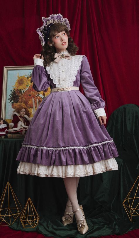 New Release: Miss Point 【-The Rose Doll-】 Lolita OP Dress #VintageLolita #ClassicLolita (This Dress Can Be Custom Sized!) Dress Miss, Op Dress, Classic Lolita, Quirky Fashion, Japanese Street Fashion, Sweet Lolita, Kawaii Clothes, Harajuku Fashion, Lolita Dress