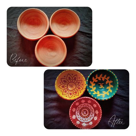 Big Diya Decoration, Prodip Design, Big Diya Decoration Ideas, Diya Paintings, Diwali Inspiration, Bottle Work, Mandir Decor, Diwali 2024, Diya Designs