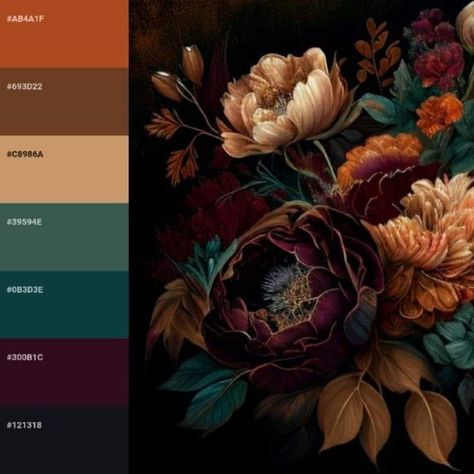 Moody Decor, Color Schemes Colour Palettes, Dark Home Decor, Dark Home, Color Palette Design, Color My World, Maximalism, 판타지 아트, Paint Colors For Home