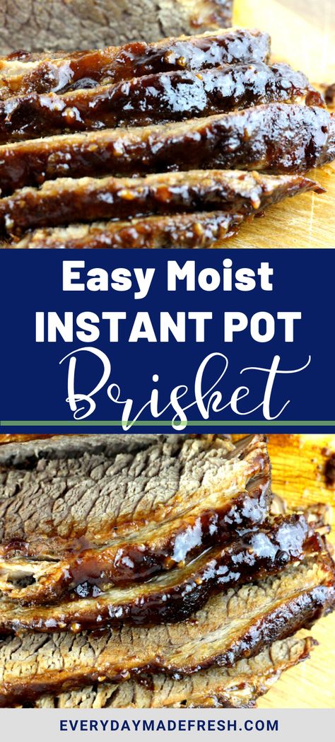 Instant Pot Recipes Brisket, Instant Pot Brisket Easy, Instantpot Brisket Recipes, Instant Pot Beef Brisket Recipes, Instant Pot Bbq Brisket, Brisket In Pressure Cooker, Beef Brisket Recipes Pressure Cooker, Smoked Brisket In Instant Pot, Instapot Brisket Recipes Easy