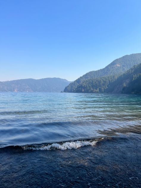 Summer In Washington State, Lake Crescent Washington, Washington Summer, Chelan Washington, Lake Crescent, Living In Washington State, Diablo Lake, Crescent Lake, Nature Aesthetics