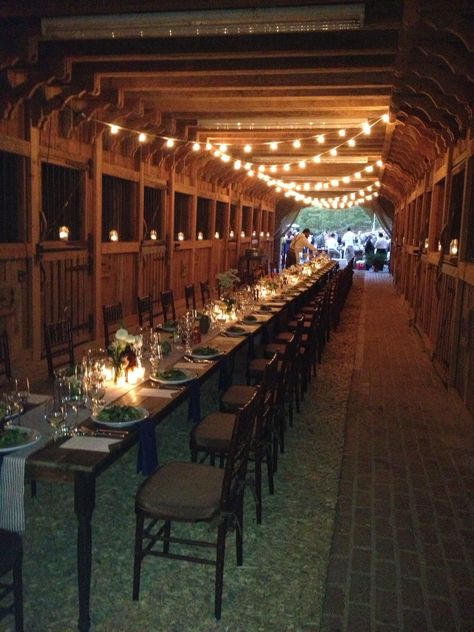 Barn Dinner Stables Wedding, Shed Wedding, Hay Loft, Horse Wedding, Barn Parties, Eventing Horses, Farm Business, Party Barn, Equestrian Decor