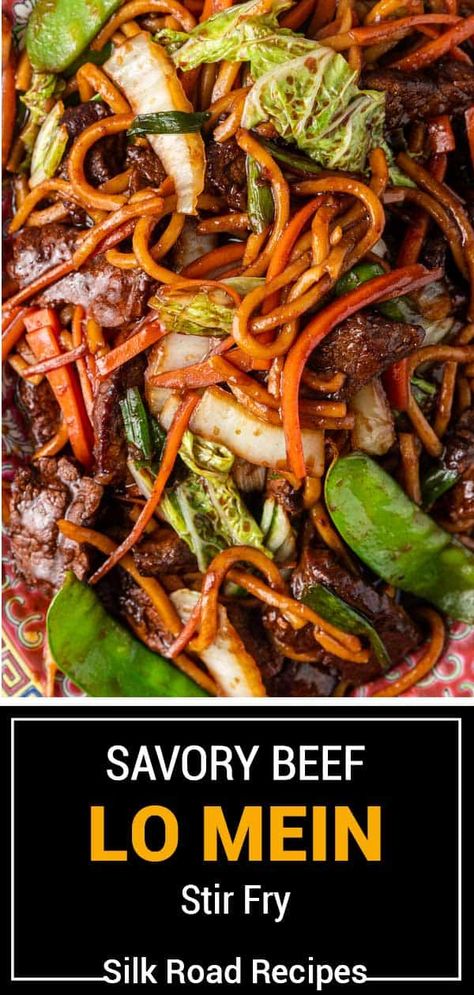 Beef Lo Mein Recipe Chinese Food, Shrimp And Steak Lo Mein Recipe, Beef Lo Mein Sauce, Sirloin Steak And Noodles Recipes, Homemade Beef Lo Mein, Steak And Shrimp Lo Mein, Steak Lo Mein, Noodles With Steak, Steak Noodles