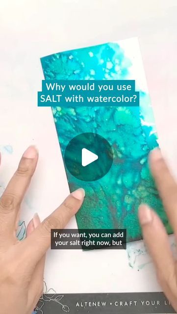 AltenewㅣPapercrafting & Coloring Essentials on Instagram: "Elevate your watercolor art with salt! 🧂 Erum's (@glitternswirls) here to teach you how to use salt to create unique textures and effects. #watercolorhacks #diy #tutorial" Salt On Watercolor, Salt Watercolor, Ice Texture, Salt Painting, Unique Textures, Water Colours, Watercolor Effects, Watercolour Tutorials, Watercolor Art