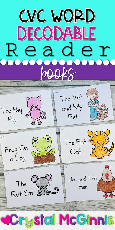 Cvc Rhyming Words Activities, Cvc Activities For Kids, Phonics Centers For Kindergarten, Cvc Decoding Activities, Cvc Stories Kindergarten Free, Cvc Books Free Printable, Decodable Poems For Kindergarten, Easy Readers For Kindergarten, First Grade Independent Work