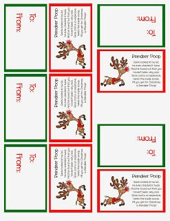 Make Time 2 Craft: Reindeer Poop Stocking Stuffer or Party Favor - Free Printable Reindeer Poop, Xmas Eve Boxes, Themed Gift Baskets, Christmas Favors, Holiday Printables, Free Christmas Printables, Merry Christmas Everyone, Christmas Crackers, Christmas Eve Box