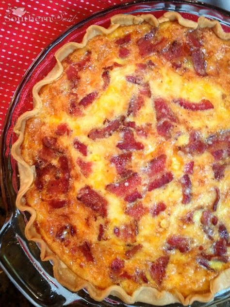 Bacon Cheddar Quiche - A Southern Soul Bacon Cheese Quiche, Bacon Cheddar Quiche, Bacon And Cheese Quiche, Cheddar Quiche, A Southern Soul, Bacon Quiche, Hidden Pantry, Bacon And Cheese, Cheese Quiche