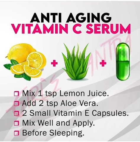 Vitamin C Serum At Home, Serum At Home, Natural Skin Care Ingredients, Clear Healthy Skin, Anti Aging Vitamins, Natural Skin Care Remedies, Natural Face Skin Care, Essential Oils For Skin, Skin Care Wrinkles