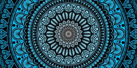 Mandala Wallpaper For Laptop, Mandala Art Wallpaper, Warehouse Decor, Blue Mandala Art, Wallpaper For Laptop, Wallpaper Video, Mandala Wallpaper, Wallpapers Cartoon, Iphone Wallpaper Video