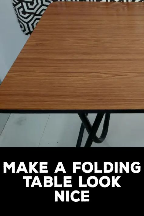 How to Make a Folding Table Look Nice Folding Table Decor Ideas, How To Make A Folding Table Look Nice, Folding Table Makeover, Folding Table Ideas, Wall Safe, Decorative Storage Boxes, Art Shelves, Office Room Decor, Shelf Liner