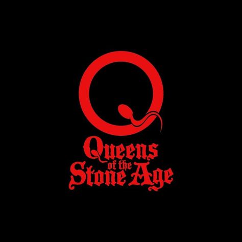 Queens of the Stone Age Queens Of The Stone Age Logo, Queens Of The Stone Age Aesthetic, Queens Of The Stone Age Art, Vintage Band Tshirts, Queens Of The Stone Age Poster, Queens Of The Stone Age Wallpaper, Band Fonts, Stone Age Art, Concert Poster Art