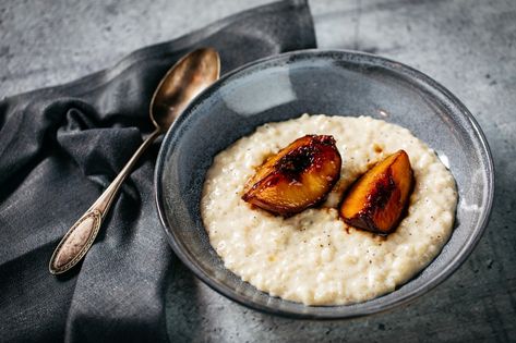 Caramelized Peaches, Creamed Rice, Sbs Food, Bean Seeds, Dessert Ingredients, All Vegetables, Eat Dessert First, Food Inspo, Yummy Foods