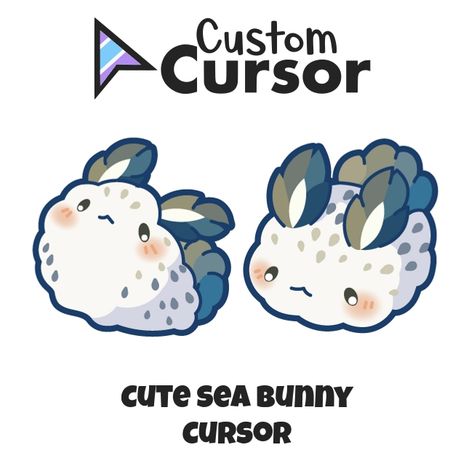 The animal isn't actually a tiny ocean-dwelling rabbit. This creature is a type of sea slug called Jorunna parva. Most of them are less than an inch, about 2.5 centimeters, long. Cute c... Custom Cursor is #1 for cursors! Sea Slug Bunny, Sea Bunny Oc Art, Sea Bunny Character Design, Cute Sea Slugs, Sea Bunny Pfp, Sea Bunny Aesthetic, Sea Bunny Art, Sea Bunny Wallpaper, Sea Bunny Crochet