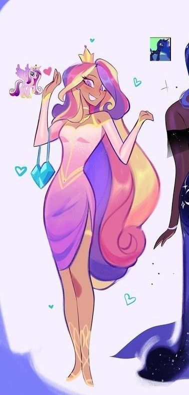 Princess Celestia X Queen Chrysalis, Applebloom X Diamond Tiara, Mlp Celestia Human, Princess Celestia Fanart Human, Mlp Side Characters, Cadence Mlp Human, Midnight Sparkle Fanart, Fluttercord Comic, Mlp Oc Human