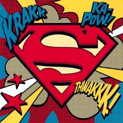 Superman Pop Art, Art Dc Comics, Comic Superman, Superman Art, Comic Poster, Superman Logo, Pop Art Comic, Arte Dc Comics, Roy Lichtenstein