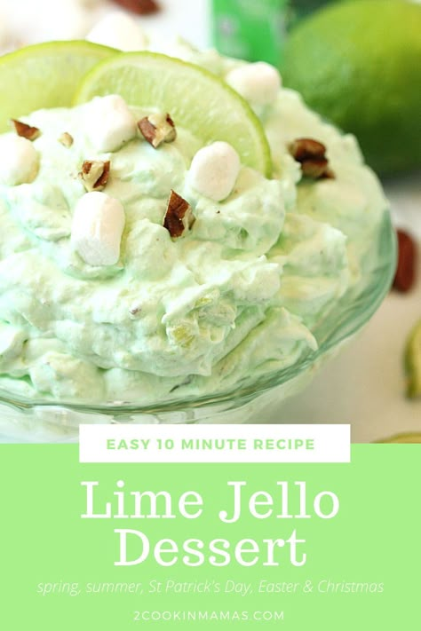 Fluff Deserts Cool Whip, Lime Fluff Jello Salad, Fluffy Salads Cool Whip, Fluff Recipes Desserts, Fluff Deserts, Pudding Salads, Jello Salad With Cream Cheese, Lime Fluff, Fluffy Salad