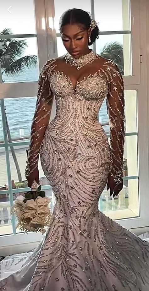 Wedding Dress Ruffle, Wedding Dress Mermaid, African Bridal Dress, Glam Wedding Dress, Couture Wedding Dress, Chess King, Nola Wedding, Classy Wedding Dress, Stylish Wedding Dresses