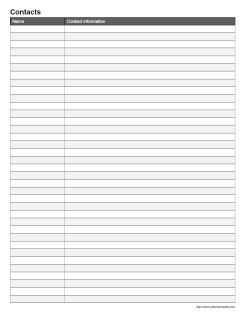 Printable Address Book Pages | Printable Address Book - CalendarsQuick.com Address Book Template, Sign In Sheet Template, Medical Sign, Address Books, Household Binder, Home Management Binder, Free Calendar, Spreadsheet Template, Organization Printables