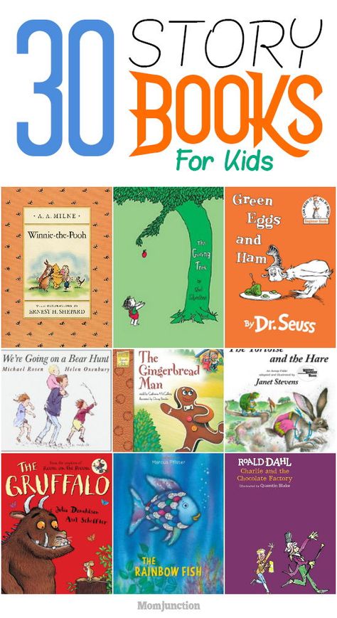 30 Interesting Story Books For Kids : MomJunction presents you an exhaustive list of the best short story books for kids in kindergarten. The books are popular, most of them classics, but all of them interesting. #kids #kidsstuff # books Story Book Ideas, Short Story Books, Story Books For Kids, Popular Kids Books, Best Story Books, Picture Story For Kids, Baby Story Books, English Books For Kids, English Story Books