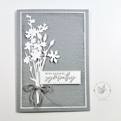 Stampin Up Sympathy Cards, Sympathy Cards Handmade, Silhouette Cards, Hand Made Greeting Cards, Sympathy Card, Stamping Up Cards, Fun Fold Cards, Get Well Cards, Handmade Birthday Cards